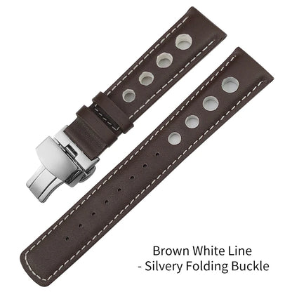 Bracelet de montre en cuir véritable pour hommes, 20mm, boucle papillon, pour Tissot T91 Racing Sports 1853 PRS516 T044