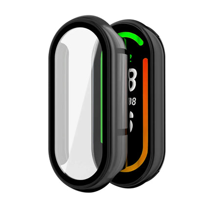 Verre trempé + étui PC pour Xiaomi Mi Band 10 9 8, housse antichoc, protection d'écran entièrement rigide, accessoires Xiaomi Smart Band 10 9