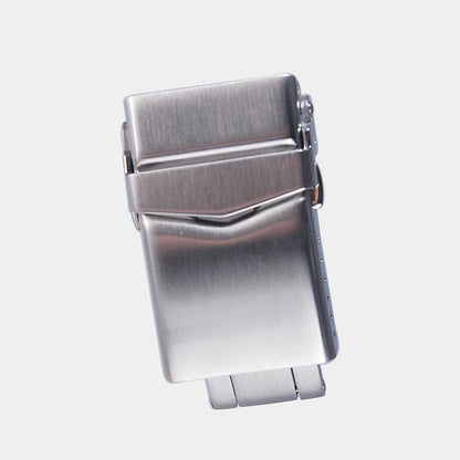 Solid Stainless Steel Watch Bracelet, Folding Structure, 18mm 20mm 22mm, Double Push Button Butterfly Deployment Clasp, Safety Clasp, Accessories