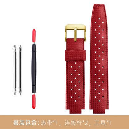 Cinturino in gomma per orologio LV, con apertura rialzata, Louis Vuitton, serie Tambour, Q1121, cinturino dedicato, uomo, donna, Q114k