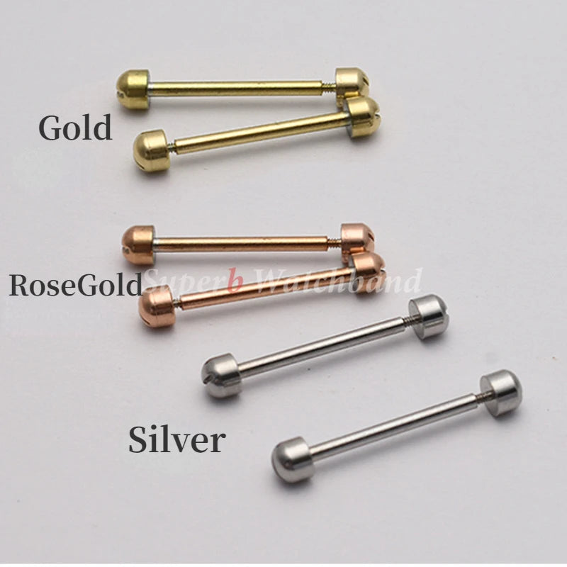 Kit de maillons de tige de vis de montre, tige de Tube de vis de montre à visser pour Bracelet de montre en cuir, fermoir à broche, réparation de Bracelet 14 16 18 20 22mm