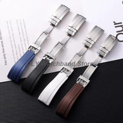 For Rolex 20mm Silicone Strap for Rolex Water Ghost Daytona Submariner, Rubber Silicone Watch Strap, Waterproof Bracelet