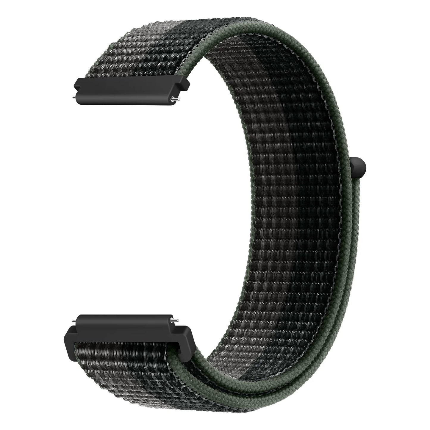 Bracelet à boucle en Nylon pour Amazfit Bip 6/5/GTS 4/3/2/2e/Mini/GTR 42mm/47mm/GTR 4/3 Pro Sport, 20mm/22mm, 2 bandes