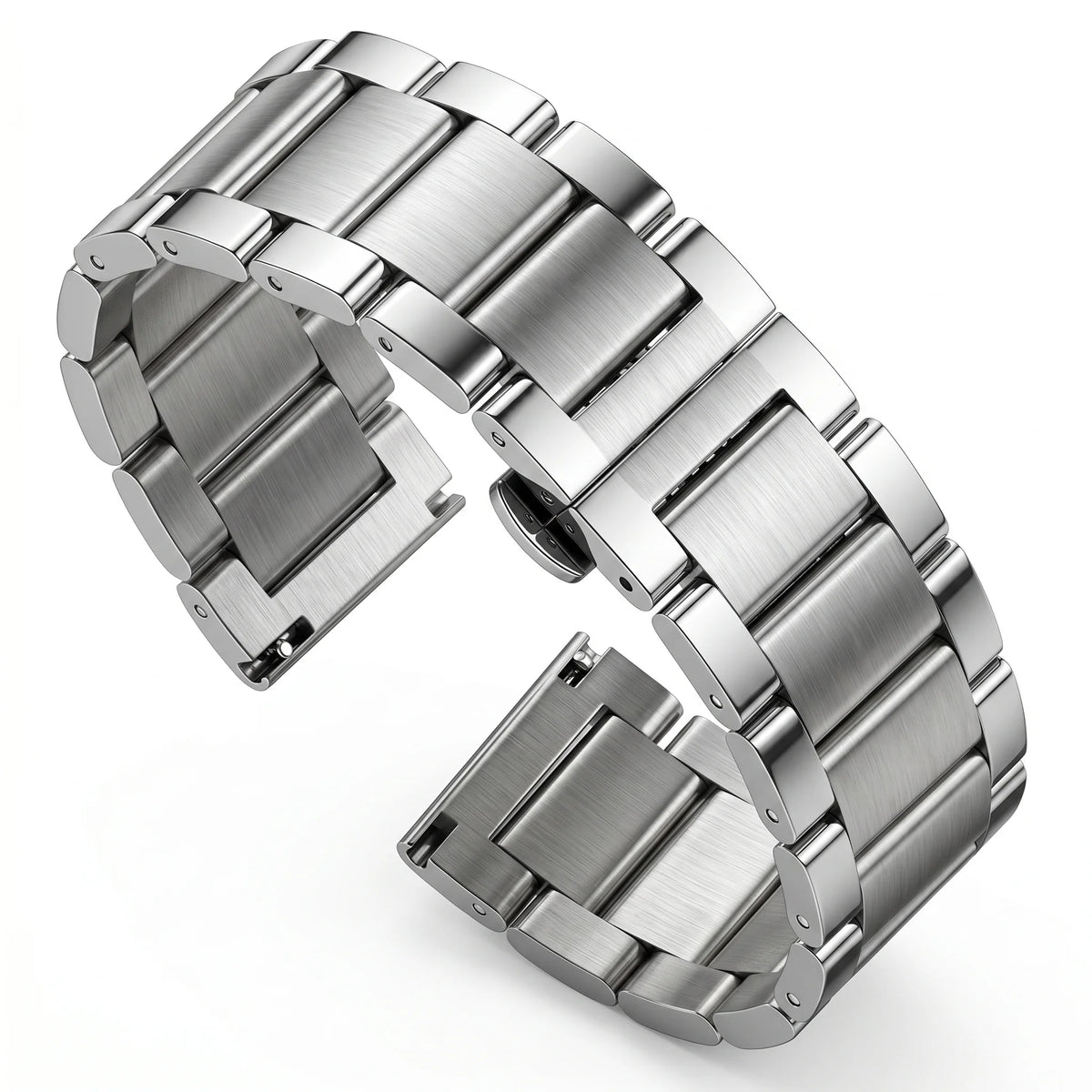 Bracelet de montre en acier inoxydable pour homme, bracelet de montre en métal, fermoir à déploiement double, haute qualité, 18mm, 20mm, 21mm, 22mm, 23mm, 24mm