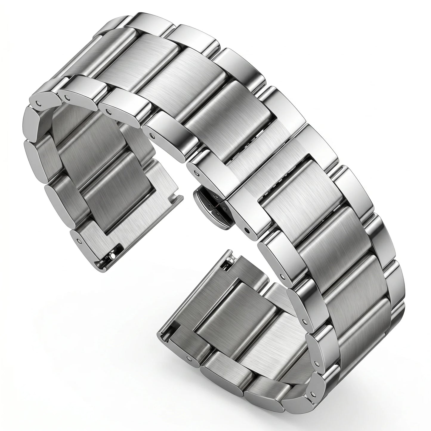 Bracelet de montre en acier inoxydable pour homme, bracelet de montre en métal, fermoir à déploiement double, haute qualité, 18mm, 20mm, 21mm, 22mm, 23mm, 24mm