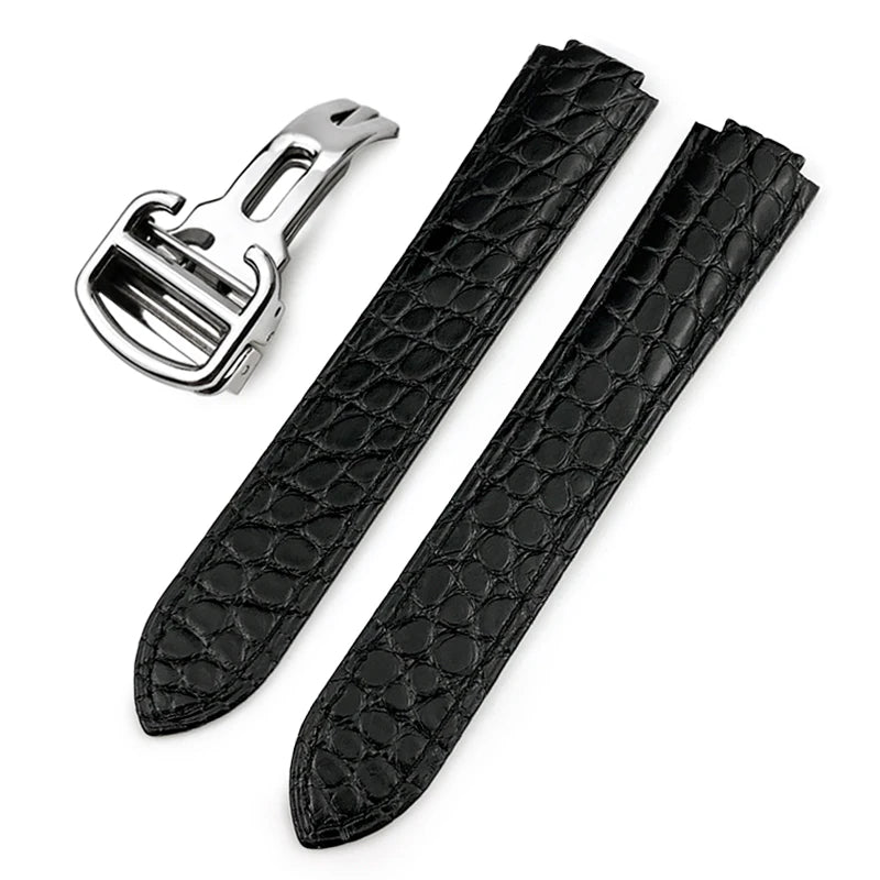 American Crocodile Alligator Leather Watch Band 14mm 16mm 18mm 20mm 22mm for Cartier Ballon Bleu Men Women Watch Strap