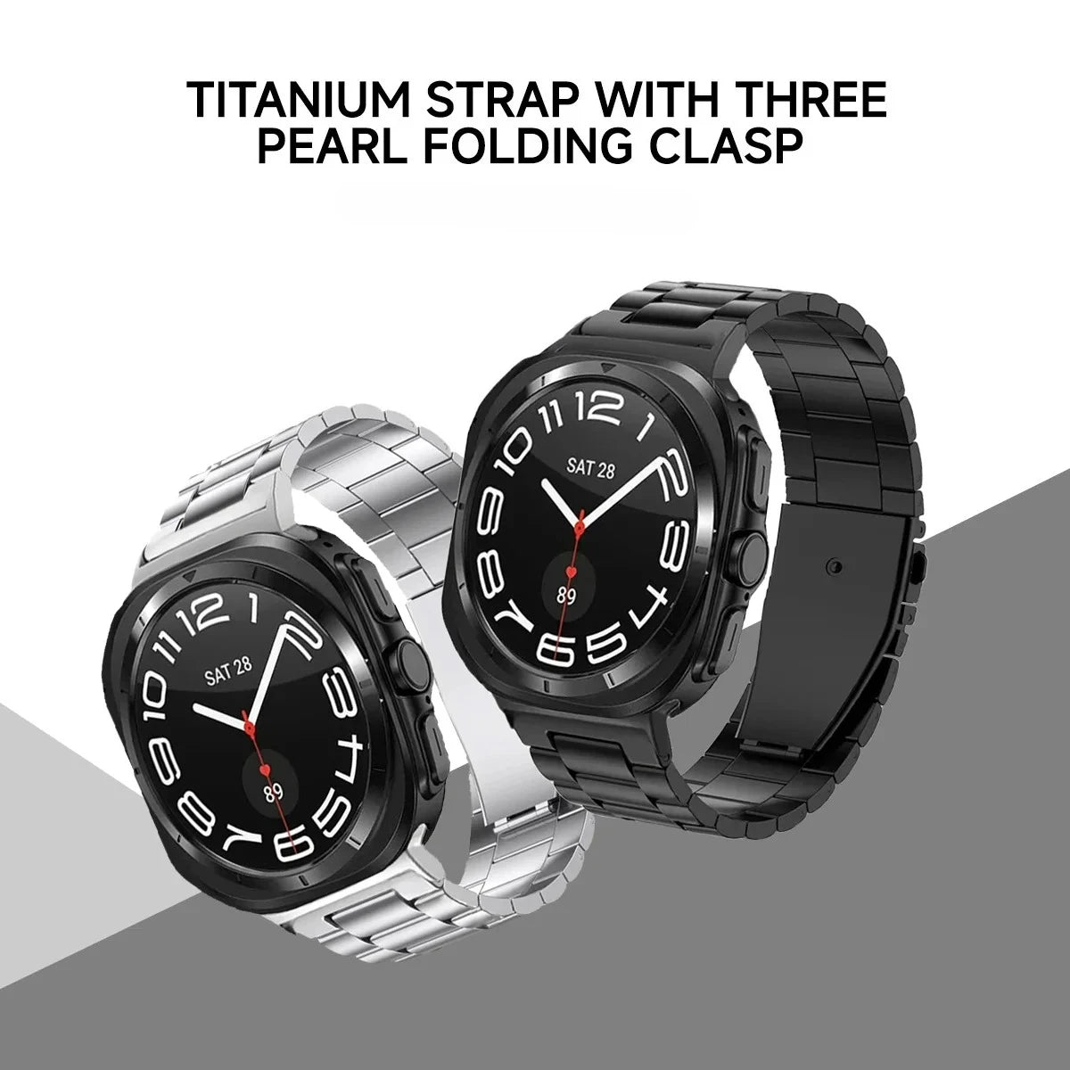 Stainless Steel Watch Band + Case for Samsung Galaxy Watch 8 40mm 44mm, Full Cover Metal Strap