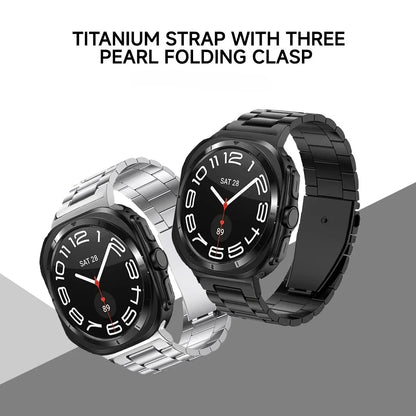 Stainless Steel Watch Band + Case for Samsung Galaxy Watch 8 40mm 44mm, Full Cover Metal Strap
