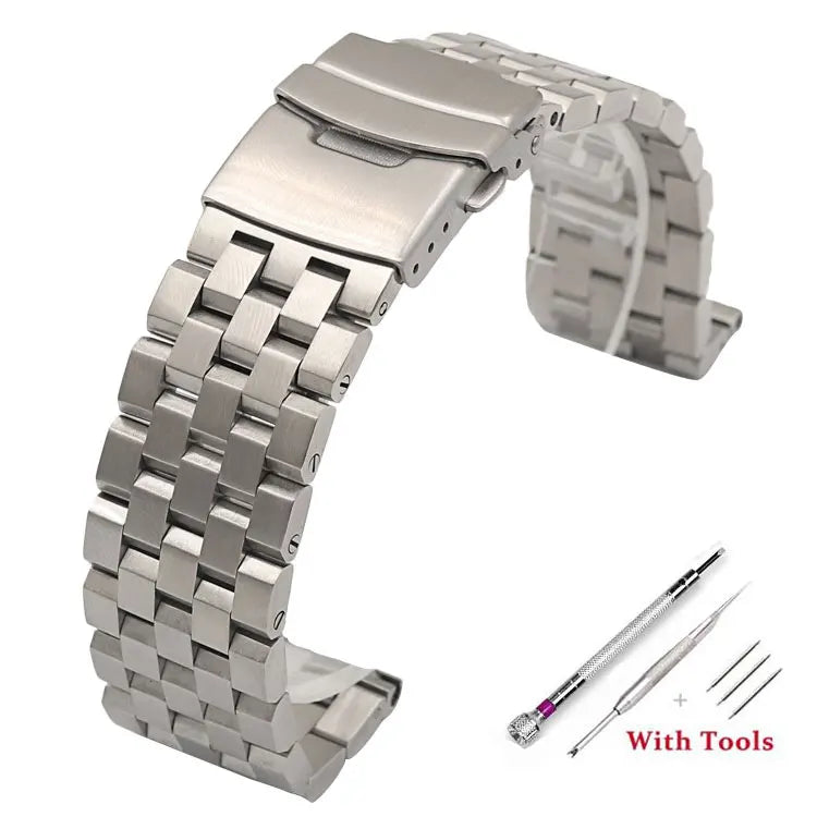 Cinturino per orologio in acciaio inossidabile massiccio