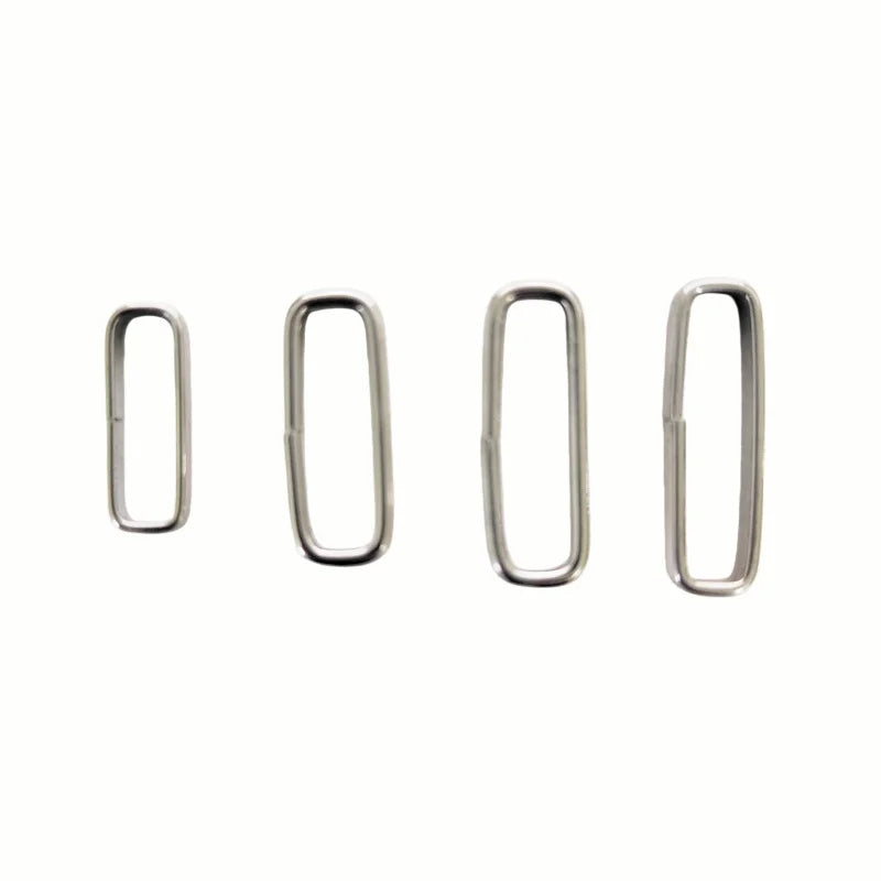Lot de 100 anneaux de montre en acier inoxydable poli, 16MM, 18MM, 20MM, 22MM, pour bracelets de montre