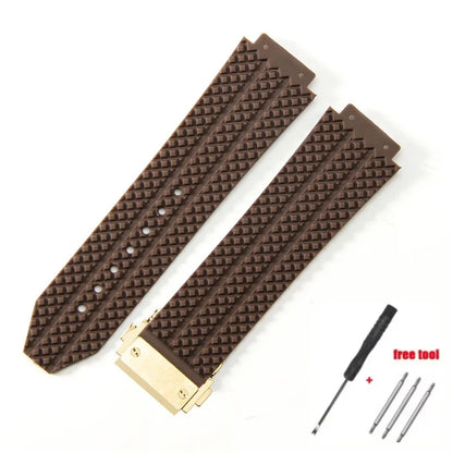 Replacement watch strap for Hublot Big Bang Classic Fusion Bracelet 24*17mm 26*19mm Soft Silicone Rubber Watch Strap