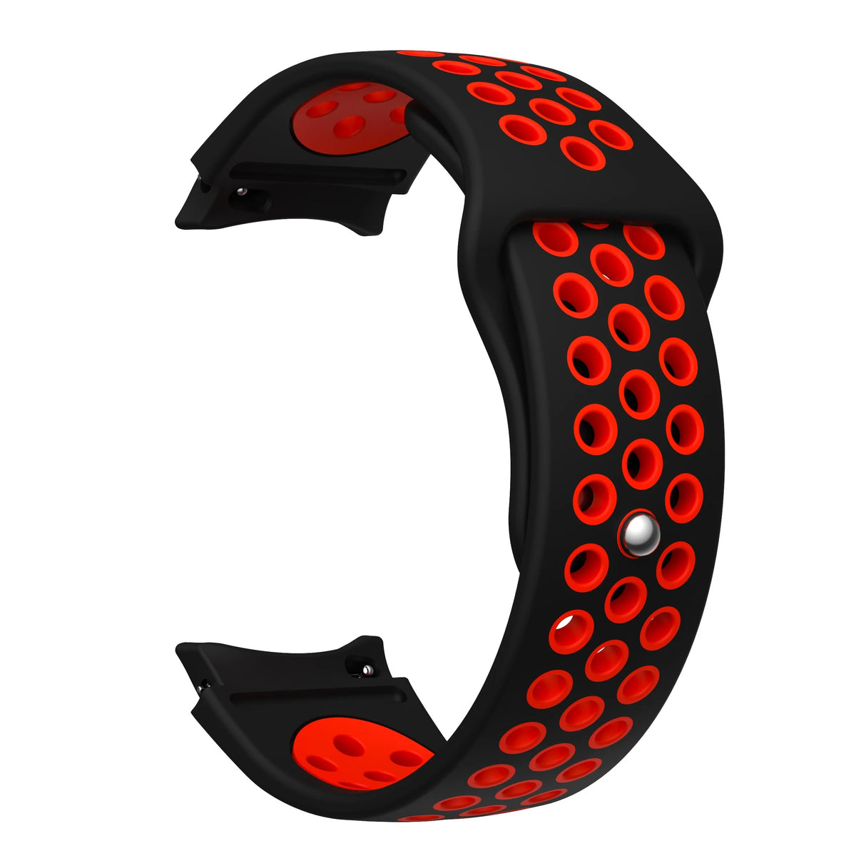 Sport-Uhrenarmband aus Silikon mit atmungsaktiven Löchern, zweifarbig, für Samsung Galaxy Watch 7/FE/6/5/4, atmungsaktives Sport-Design