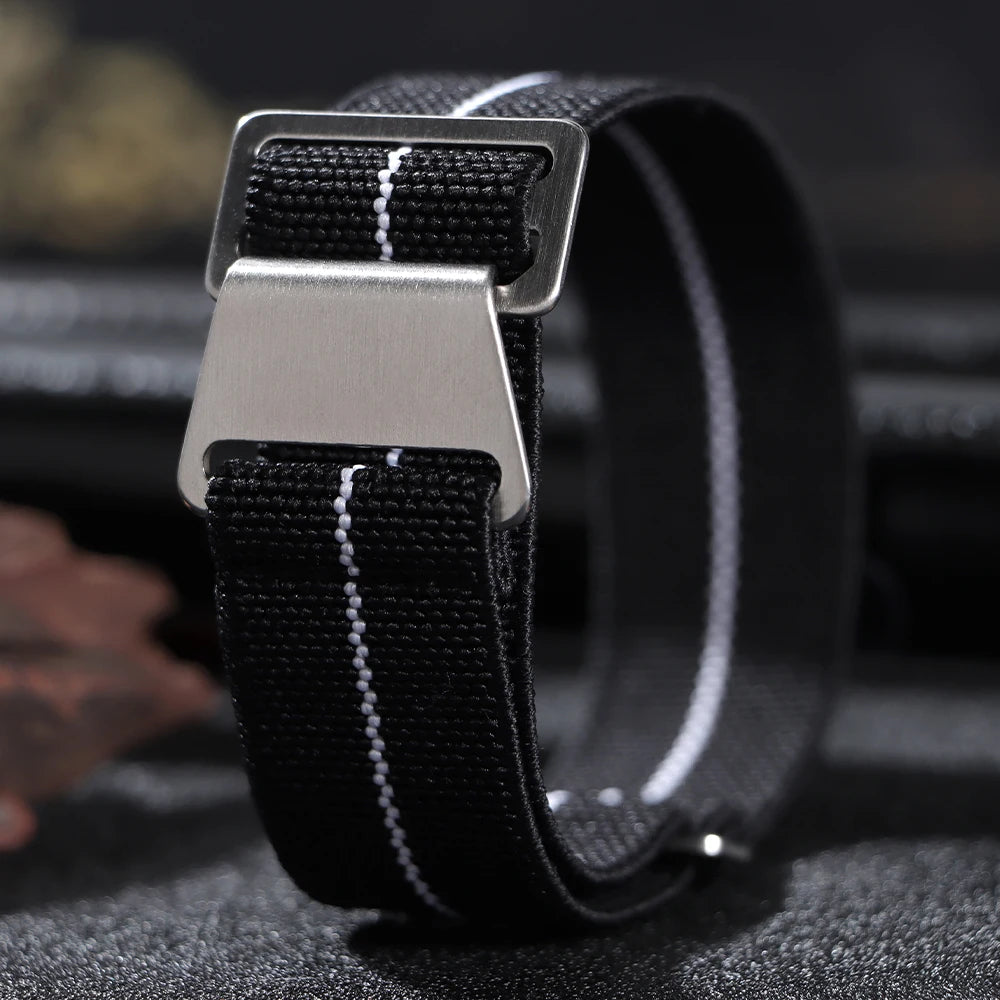 Bracelet de montre tressé en Nylon, 18/20/22mm, élastique, troupes françaises, sac de Parachute, Bracelet de Sport universel pour hommes et femmes