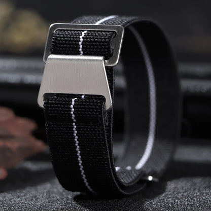 Bracelet de montre tressé en Nylon, 18/20/22mm, élastique, troupes françaises, sac de Parachute, Bracelet de Sport universel pour hommes et femmes