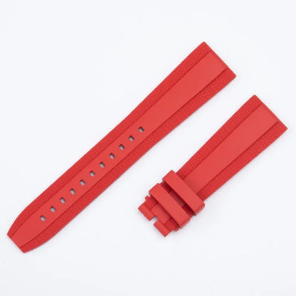 Bracelet en caoutchouc fluoré à motif tissé, 20/22mm, avec boucle de 18mm, pour bracelet de montre Breitling Superocean AVENGER Navitimer