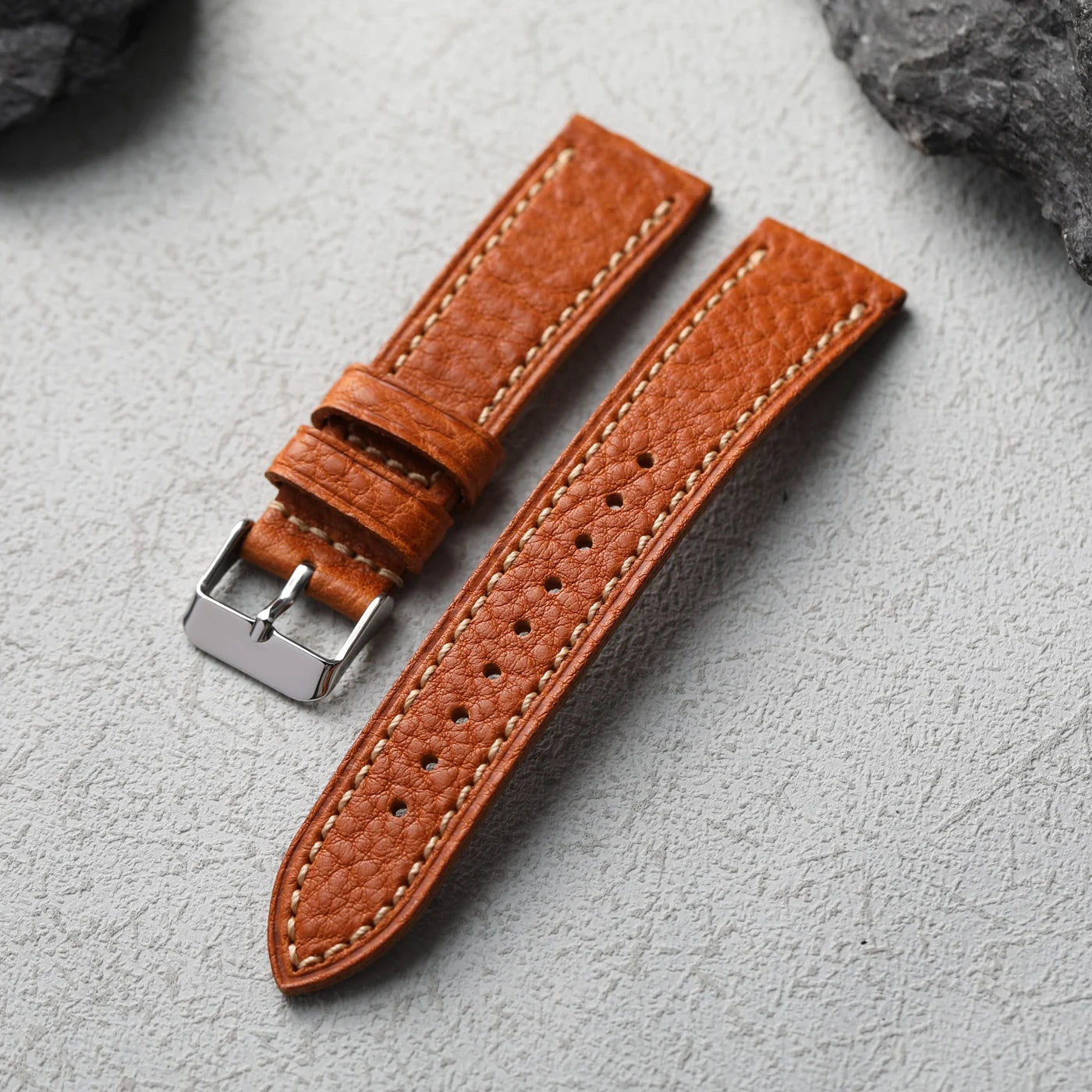 Cinturino in vera pelle italiana MBOX fatto a mano, cinturino da uomo in vera pelle marrone nera morbida non laminata da 18 20 22MM, cinturino per orologio in stile retrò