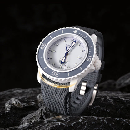 Bracelet de montre sport universel en caoutchouc fluoré FKM incurvé 20 mm 21 mm 22 mm à libération rapide pour Longines Omega Casio Seiko