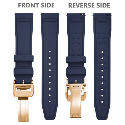 Bracelet en caoutchouc FKM 20mm 21mm 22mm pour montre IWC PILOT Portugal PORTOFINO, bracelet de plongée à libération rapide, montre connectée pour Huawei