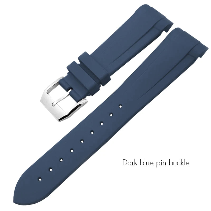Каучуковый ремешок для часов, 20 мм 22 мм, для Tudor Black Bay PELAGOS, высокое качество, черный, синий, красный, силикон, раскладывающаяся застежка
