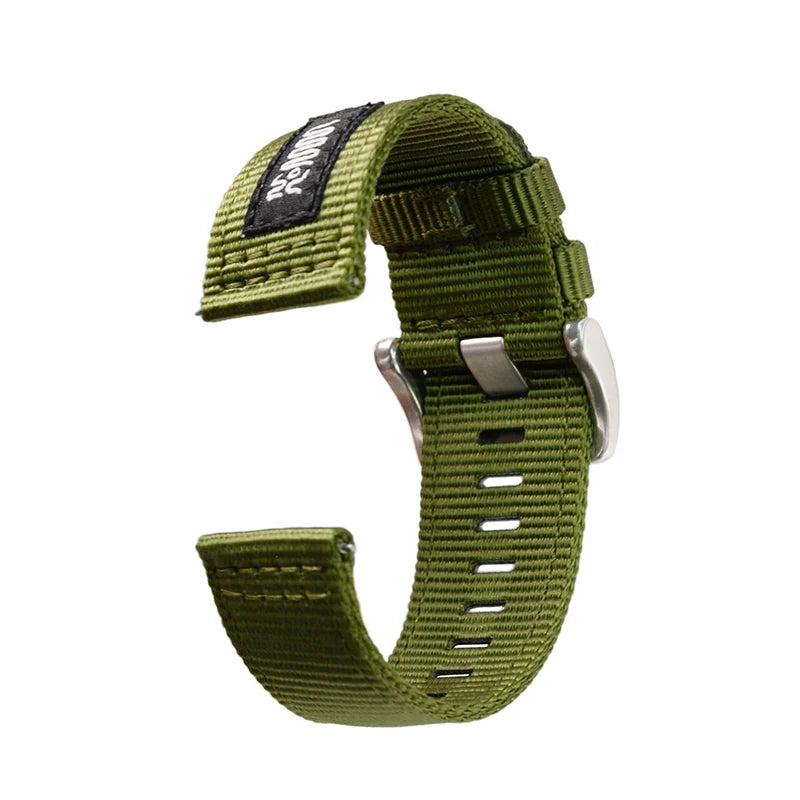 Nylon Canvas Watch Strap for Men and Women, Woven Soft Belt, Universal Sport Wristband, Quick Release Wrist Strap, 20mm, 22mm, 24mm