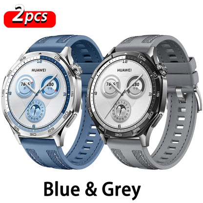 Bracelet en Nylon officiel de 22mm pour montre HUAWEI GT 6 5 4 46mm/montre 4 5 6 Pro/GT 6 5 3 2 Pro, Bracelet en Silicone Composite de 46mm