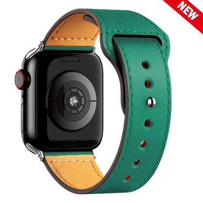 Cinturino in pelle per Apple Watch, Ultra 3, 49mm, 46mm/42mm, 41mm/45mm, 44mm, 40mm, iWatch serie 11 10 9 8 7 4 5 6 se