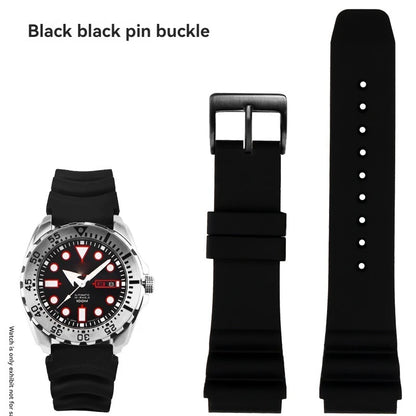 Bracelet en caoutchouc de 22mm pour SEIKO 5 SKX007 SKX009 tortue Mini MM SRPD Monster-noir bleu vert bracelet de montre de plongée bracelet de sport
