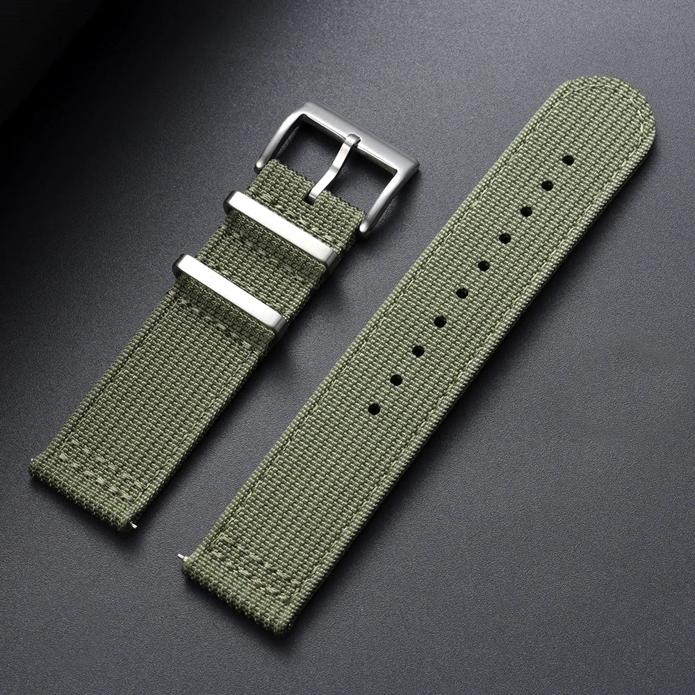 Bracelet en nylon côtelé 20 mm 22 mm pour Tudor pour Omega, bracelet de montre en toile tissée pour homme, noir, militaire, sport, à libération rapide