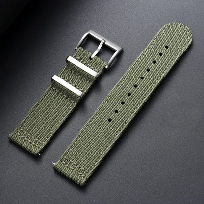 Bracelet en nylon côtelé 20 mm 22 mm pour Tudor pour Omega, bracelet de montre en toile tissée pour homme, noir, militaire, sport, à libération rapide