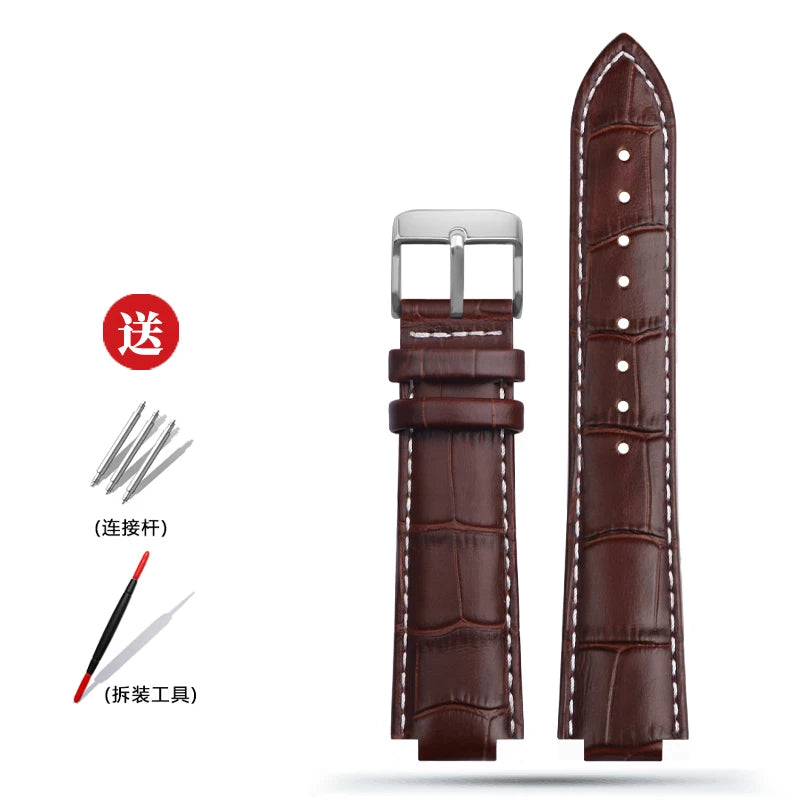 Cinturino dedicato per orologio LV serie Drum Q1121 per uomo e donna, cinturino in vera pelle Q114k.