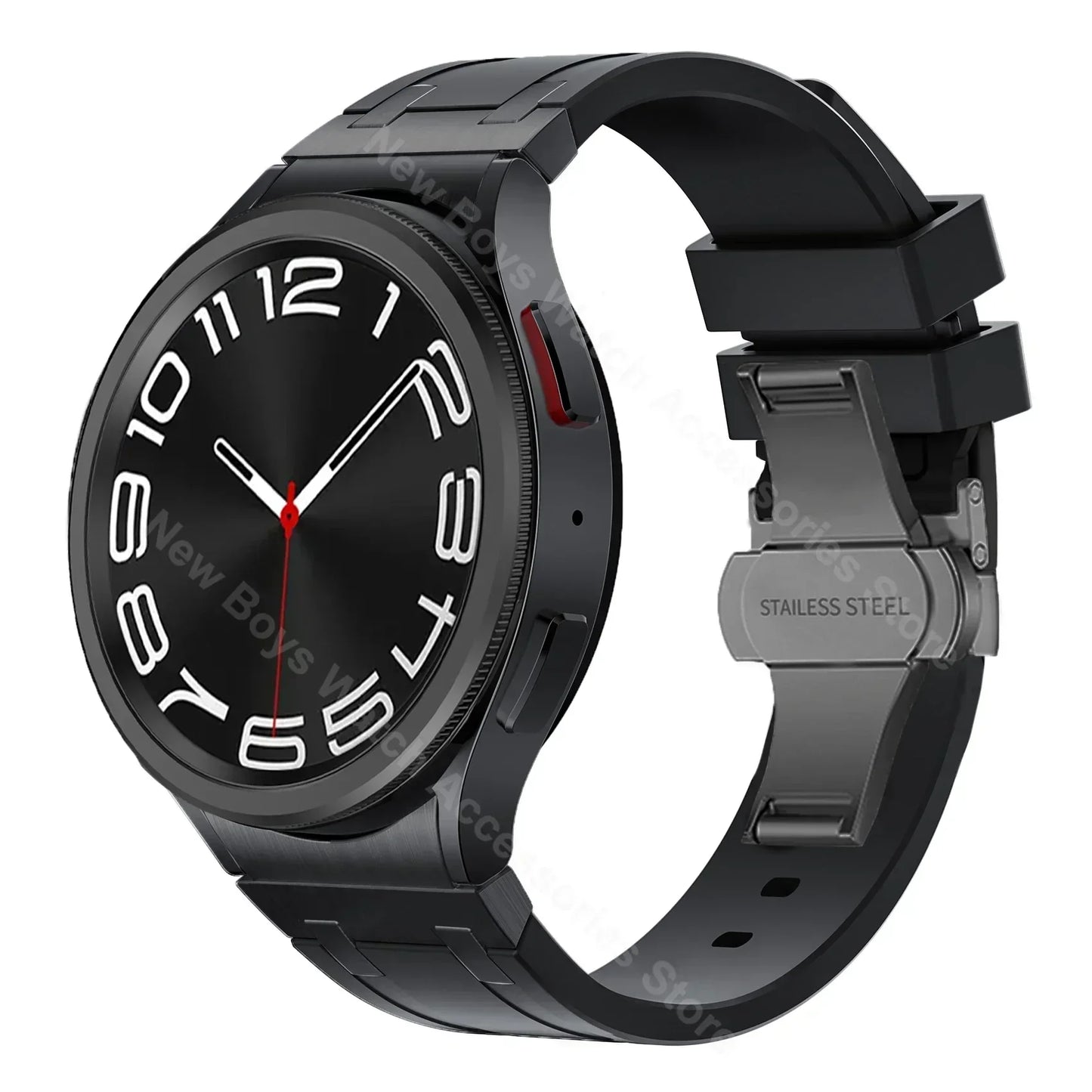 Bracelet de sport en silicone sans interstice pour hommes, compatible Samsung Galaxy Watch 7 40mm 44mm, 6 4 Classic 46 47mm, 42 43mm, 5 Pro 45mm