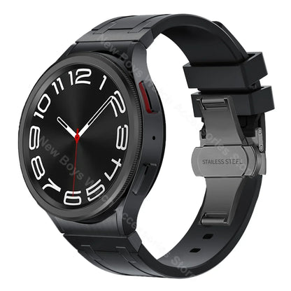Bracelet de sport en silicone sans interstice pour hommes, compatible Samsung Galaxy Watch 7 40mm 44mm, 6 4 Classic 46 47mm, 42 43mm, 5 Pro 45mm