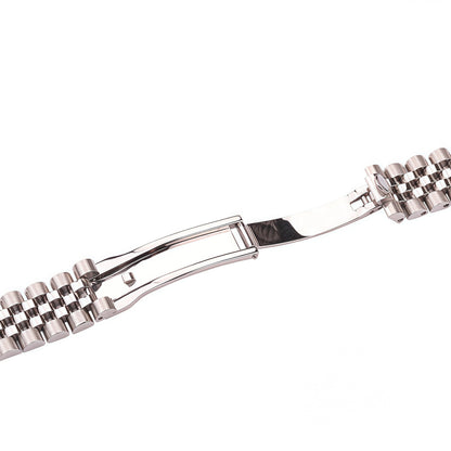 Bracelet de montre en acier inoxydable 904l, 20mm, argent massif, brossé, poli, extrémité incurvée, pour montres 40 41mm