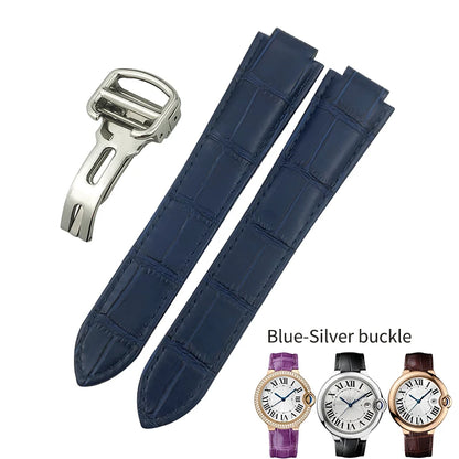 14mm 16mm 18mm 20mm 22mm bracelet de montre en cuir de vachette véritable adapté pour Cartier noir bleu rose bracelet de montre Bracelets outils gratuits