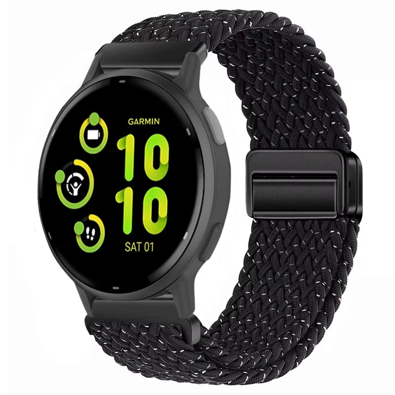 Bracelet magnétique en Nylon, 20mm 22mm, pour Garmin Forerunner 970 570 165 55 965 265/Venu 3, Bracelet de sport Garmin Active 6 5 Correa