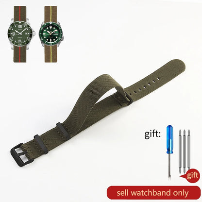 Retro Parachute Nylon Watch Strap for Rolex Tudor Biwan Omega Heuer IWC Men High-Density Knit 18 20 22mm Replacement Accessories
