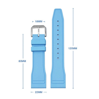 Cinturino in caucciù FKM di alta qualità da 20/21/22 mm per orologi da pilota IWC e serie Portofino, cinturino casual alla moda da uomo e donna