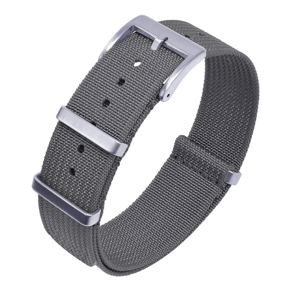 Bracelet en Nylon nervuré à rayures de haute qualité 18mm 20mm 22mm bracelet de montre en tissu tressé bracelets de montre en Nylon  Accessoire pour montre traditionnelle