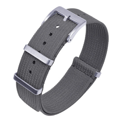 Bracelet en Nylon nervuré à rayures de haute qualité 18mm 20mm 22mm bracelet de montre en tissu tressé bracelets de montre en Nylon  Accessoire pour montre traditionnelle