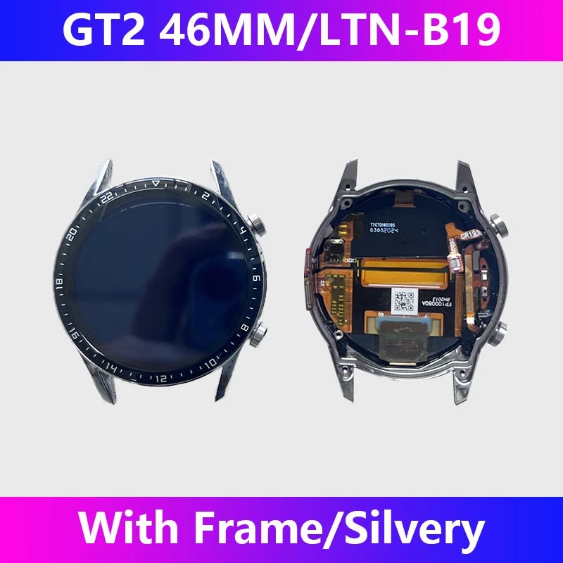 Pour Huawei GT2 assemblage d'écran avec cadre GT2 42/46MM écran de montre LTN-B19 écran d'affichage
