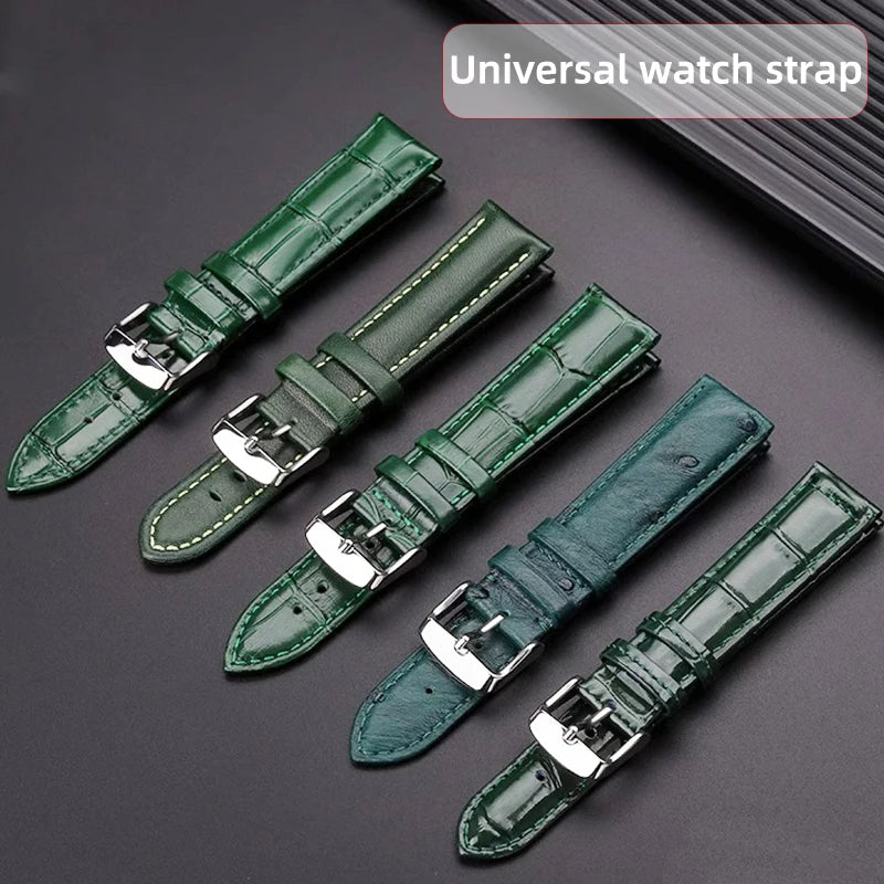Green butterfly watch strap, 12mm, 14mm, 16mm, 18mm, 20mm, 22mm, high quality, casual, business, watch strap, watch accessories