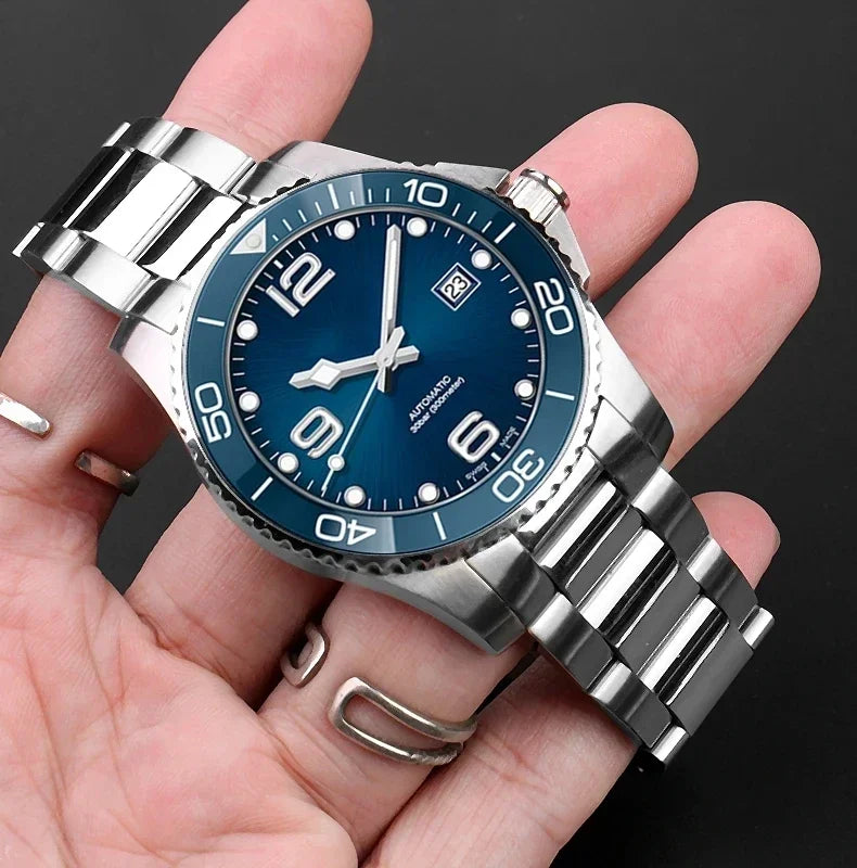 21MM Curved End Stainless Steel Bracelet for Longines Concas Master Conquest Hydro Conquest L3.642.4 L3.781.4 Watch Bands