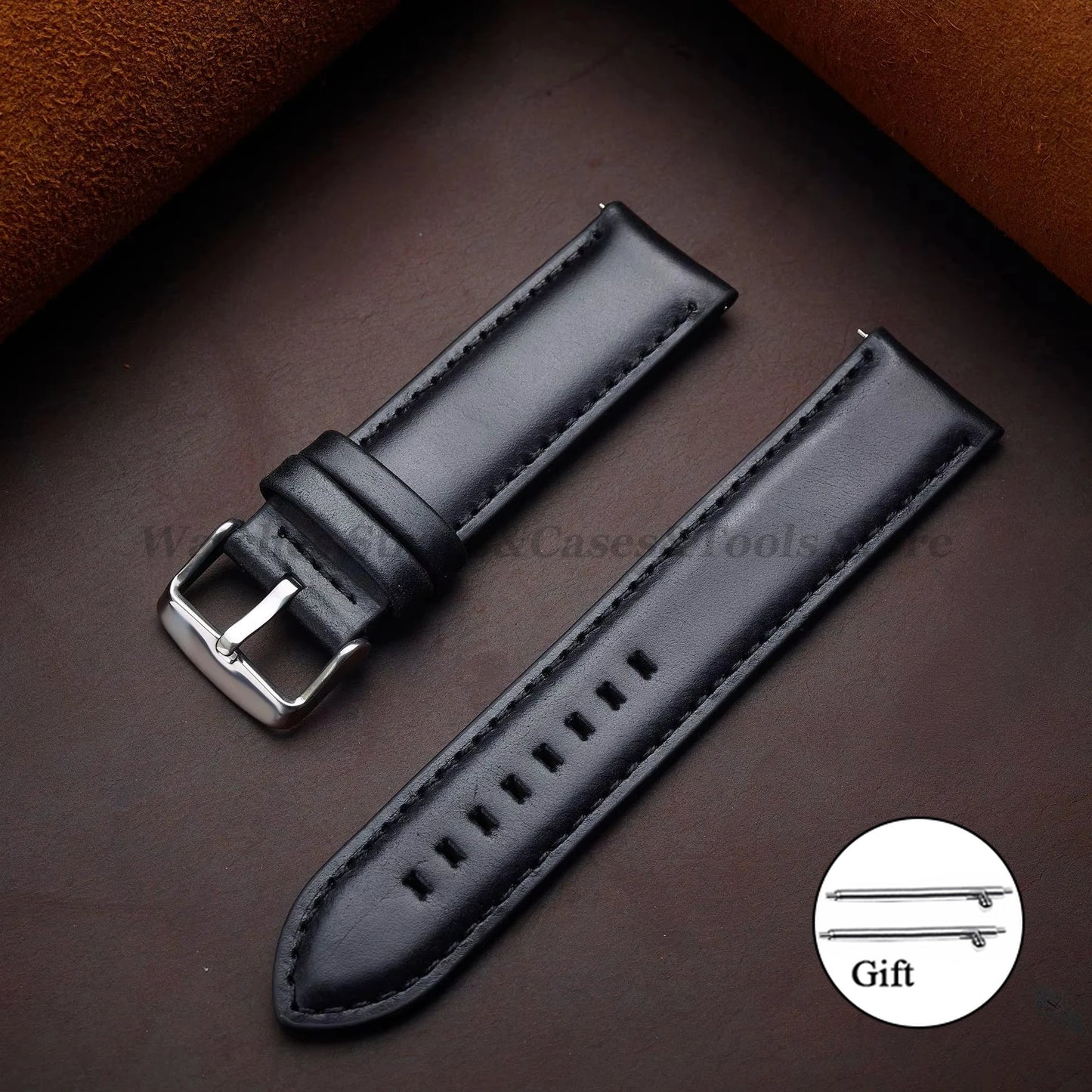 Bracelet de montre en cuir véritable 18mm 20mm 22mm 24mm 26mm Bracelet de montre en peau de vache Vintage pour DW Bracelet à dégagement rapide Bracelet universel