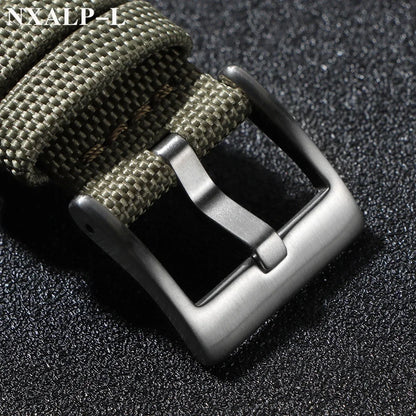 Cinturino per orologio in pelle di alta qualità, 20 mm 22 mm, per Seiko e Omega, tessuto di nylon, accessori per cinturini a sgancio rapido