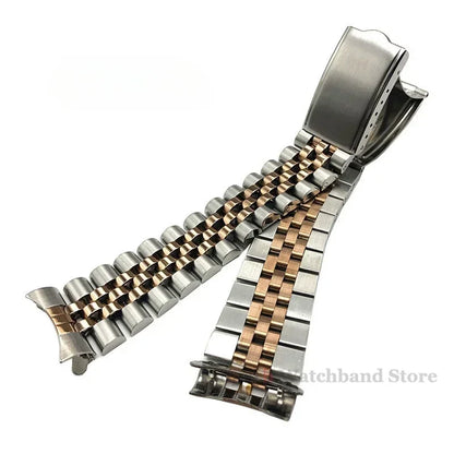 Bracelet en acier inoxydable à extrémité incurvée pour homme, SeATM SkxHouseSkx009, Jubilee Sports Strap, Structure pliante, 18mm, 19mm, 20mm, 21mm