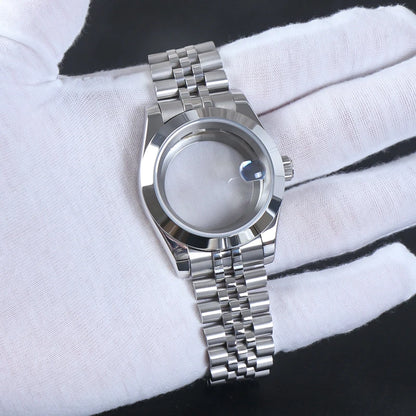 NH35 Watch Accessories, 36mm/39mm Stainless Steel Watch Case for Seiko NH35 NH38 NH36, 28.5mm Movement, Datejust Oyster Dial, Parts