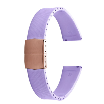 Cinturini per orologi in gomma Delugs CTS Fkm da 20 mm con fibbia a farfalla, 4 colori, texture unica, cinturino per orologi a sgancio rapido per orologi di marca