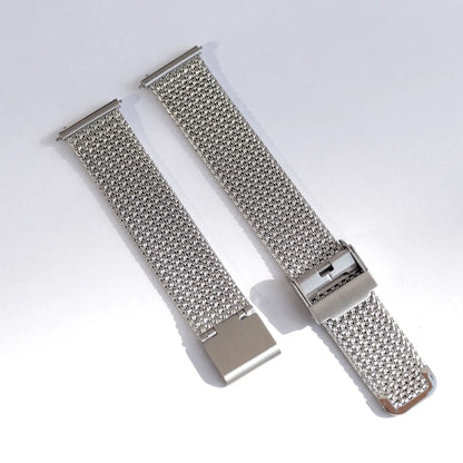 Universal Milanese Loop Bracelet for Men and Women, 18mm 19mm, Durable, Stainless Steel, Flat End, Watch Strap