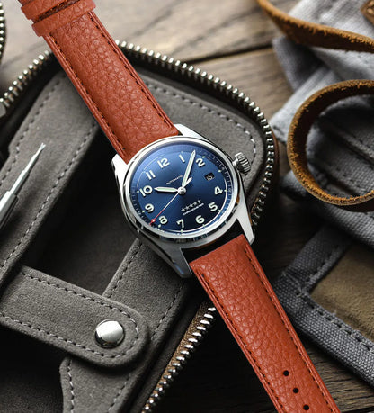 SAMCO Genuine Leather Watch Strap for Men and Women, 12mm, 14mm, 16mm, 18mm, 19mm, 20mm, 21mm, 22/24mm, High Quality Watch Strap, Watch Strap + Tool