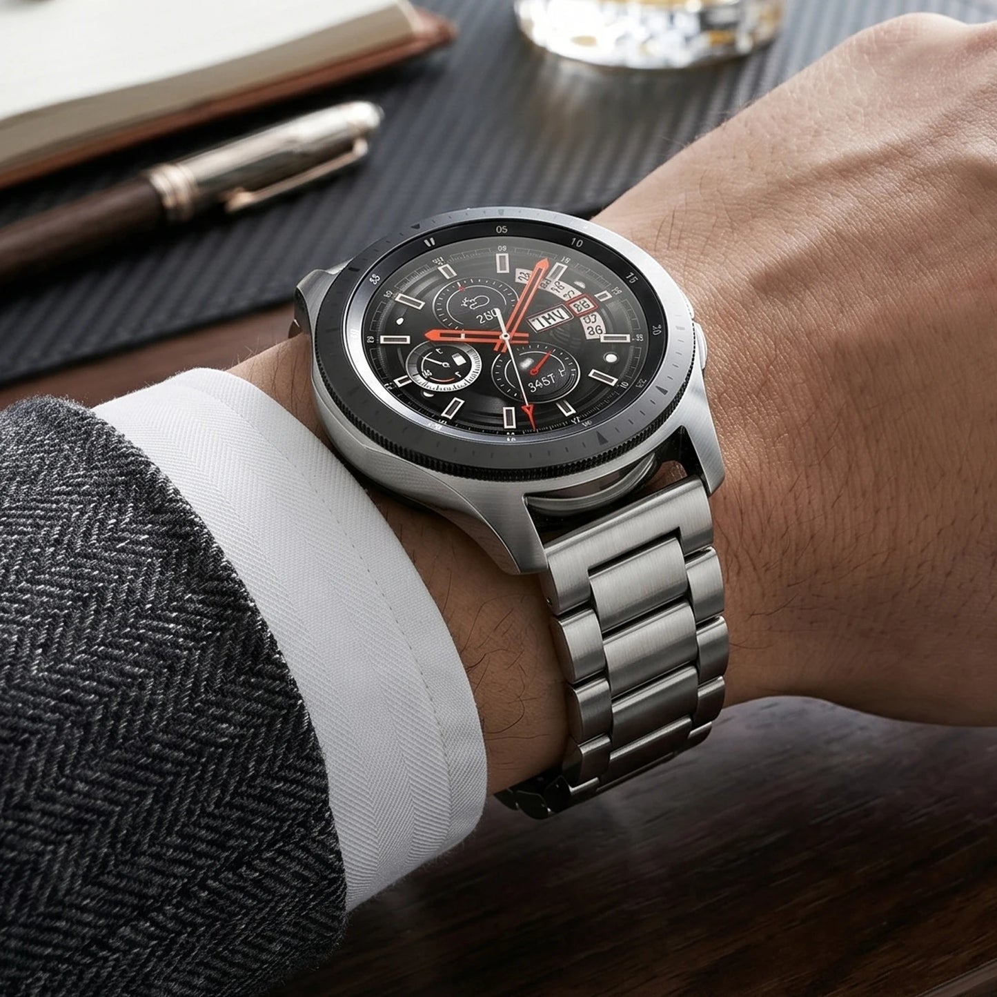 Bracelet de montre en acier inoxydable pour homme, bracelet de montre en métal, fermoir à déploiement double, haute qualité, 18mm, 20mm, 21mm, 22mm, 23mm, 24mm